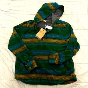 L.L. Bean Mens Chamois Cloth Hooded Shirt, size L